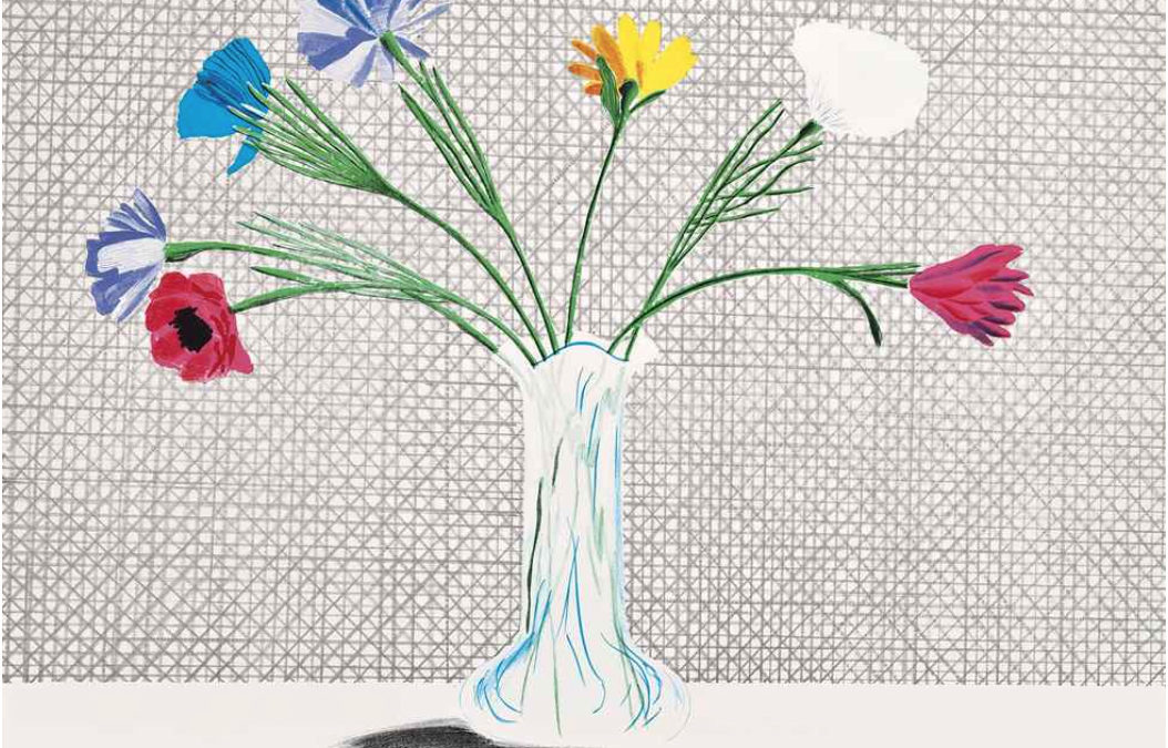 Coloured Flowers Made of Paper and Ink