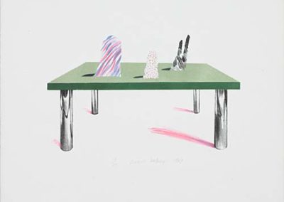 Glass Table with Objects