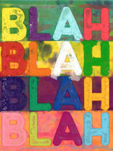Mel Bochner Originals Blah Blah, Mel Bochner Blah Blah Art, Mel Bochner Original Art, Mel Bochner Original Paintings
