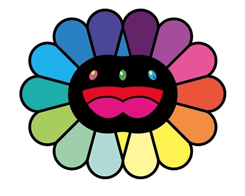 Takashi Murakami Multicolor Double Face Black