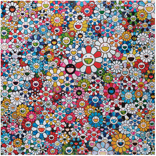 Takashi Murakami Flowers with Smiley Faces